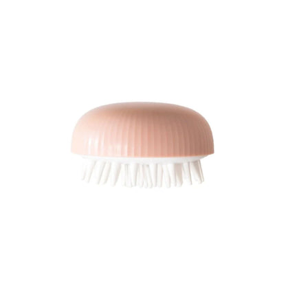 Scalp Massage Shower Hair Comb pink top plastic handle with white bristles on Tampa Home & Garden Store