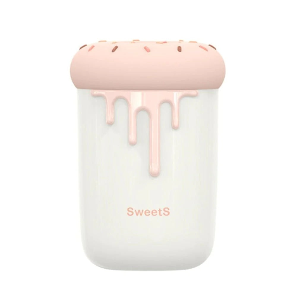 Cute donut humidifier pink lid with sprinkles and dripping glaze white base on Tampa Home & Garden Store