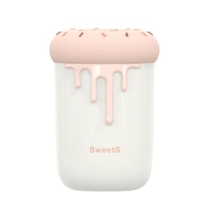 Cute donut humidifier pink lid with sprinkles and dripping glaze white base on Tampa Home & Garden Store