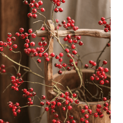 Mini Fruit Berry Stem 30 Tall red berry branches, rustic twig, artificial plant RusticReach on Tampa Home & Garden Store