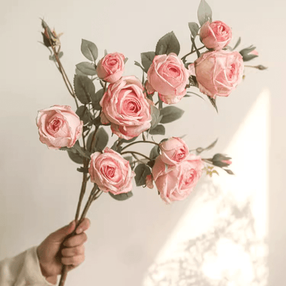 Miriya Large Rose Stem pink bouquet 25.2 inches tall RusticReach on Tampa Home & Garden Store