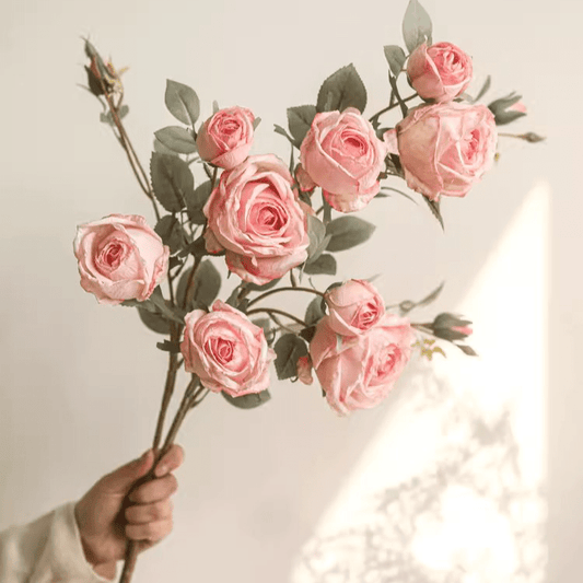 Miriya Large Rose Stem pink bouquet 25.2 inches tall RusticReach on Tampa Home & Garden Store