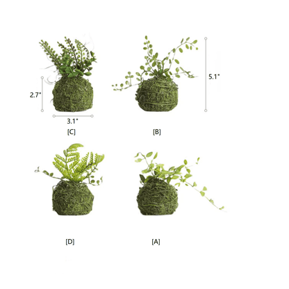 Mossy Meadow Foam Ball by RusticReach - four mossy foam ball planters with trailing greens on Tampa Home & Garden Store