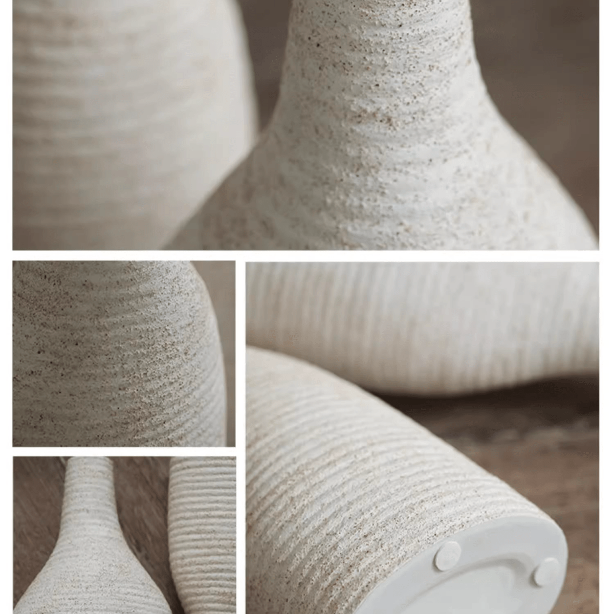 Narrow neck white ceramic vase with speckled glaze texture by RusticReach on Tampa Home & Garden Store