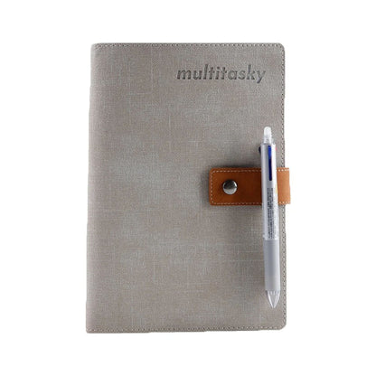 Everything Notebook B5 with gray fabric cover and pen loop with pen attached on Tampa Home & Garden Store