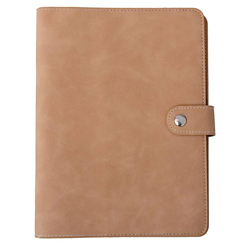 Vegan Leather Notebook Organizer with Stickers