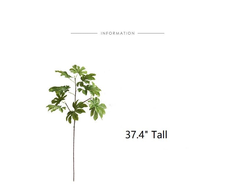 Artificial Octagonal Foliage Branch 37.4 inch tall, green leaves, RusticReach on Tampa Home & Garden Store