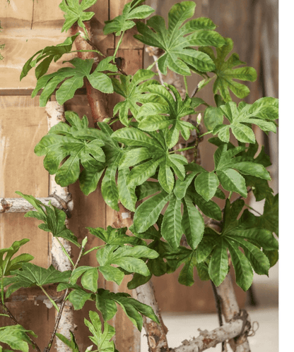 Artificial octagonal foliage branch with green palmate leaves, 37.4 inches tall RusticReach on Tampa Home & Garden Store