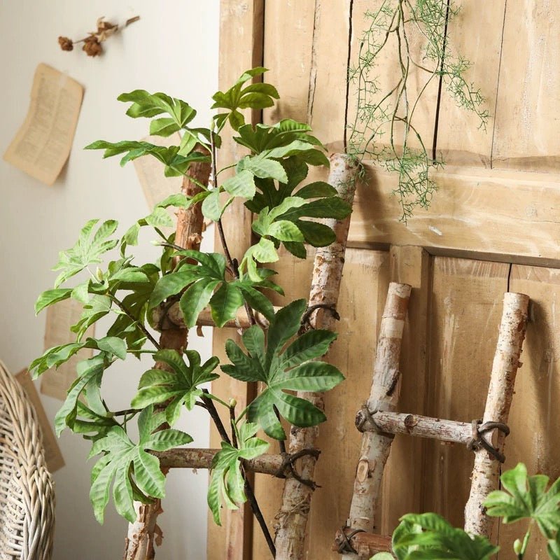 Artificial Octagonal Foliage Branch 37.4in tall with green leaves, RusticReach indoor decor on Tampa Home & Garden Store