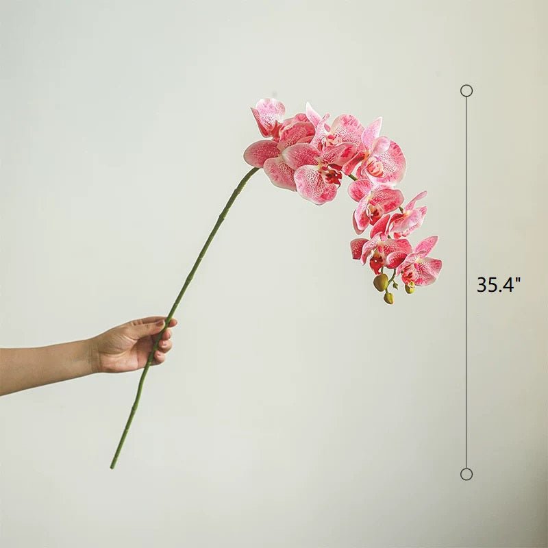 Real Touch Orchid Stem with pink blossoms, 35.4 in tall, RusticReach on Tampa Home & Garden Store