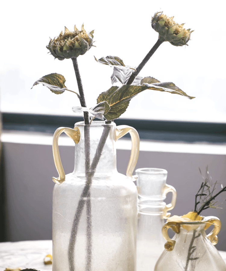 Artificial Small Head Sunflower and Stem