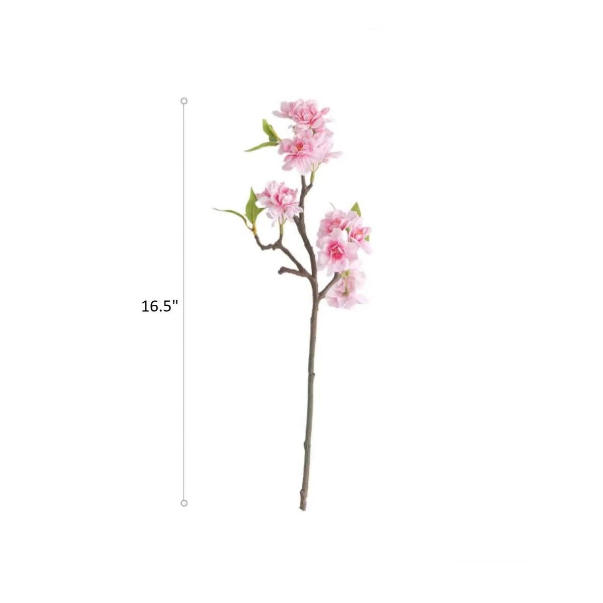 Small Peach Blossom Flower Stem with pink blossoms, 16.5 inches tall, RusticReach on Tampa Home & Garden Store