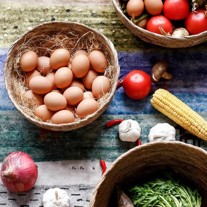 Seagrass bowl basket with brown eggs for storage or display RusticReach on Tampa Home & Garden Store
