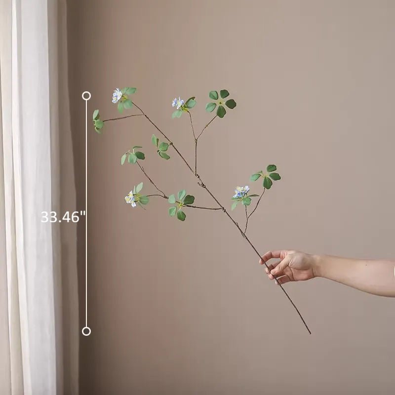 Spring Blossom Stem RusticReach artificial flowering plant with green leaves and white flowers on Tampa Home & Garden Store