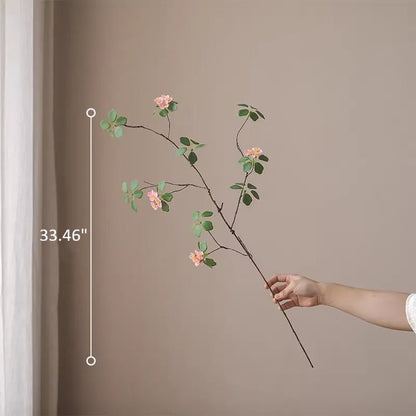 Spring Blossom Stem 33.4 in tall artificial flowering plant by RusticReach, pink blossoms on Tampa Home & Garden Store