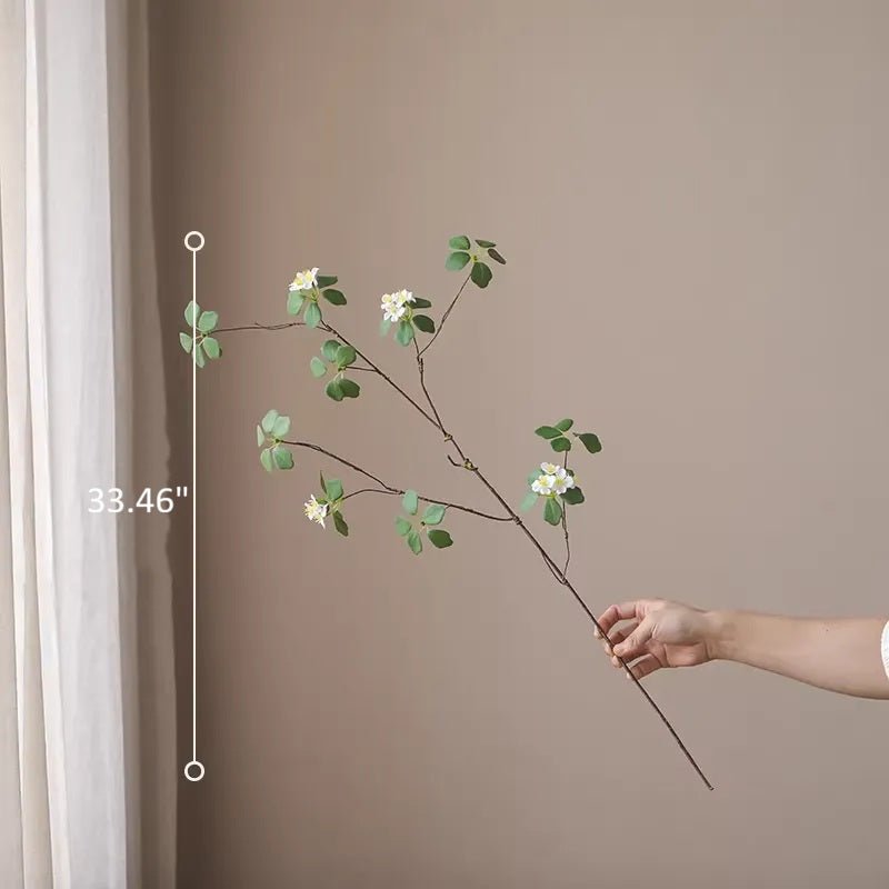 Spring Blossom Stem, RusticReach 33.4in tall artificial flowering branch with white blooms on Tampa Home & Garden Store