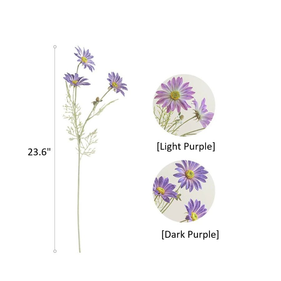 Summer Chrysanthemum stem in purple, 23.6in artificial stem for display on Tampa Home & Garden Store
