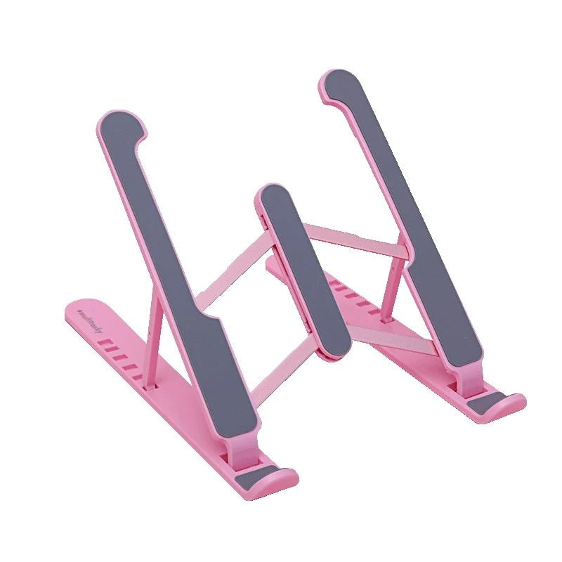 Foldable laptop stand pink with gray non-slip pads by Best Product Finds on Tampa Home & Garden Store