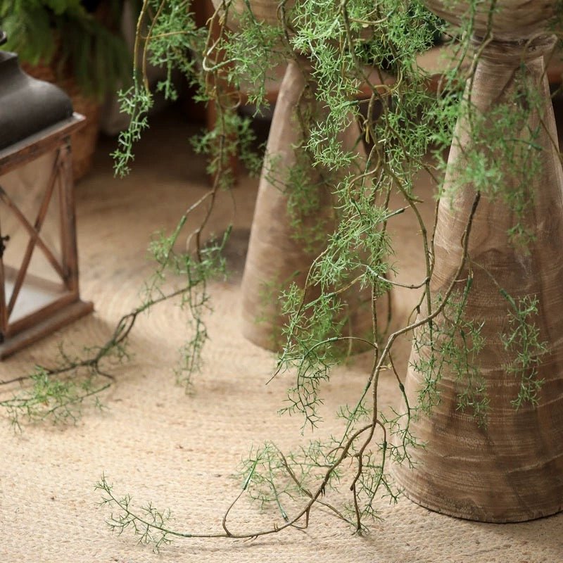 Artificial Rattan Vine by RusticReach with wispy green strands 55in long on Tampa Home & Garden Store