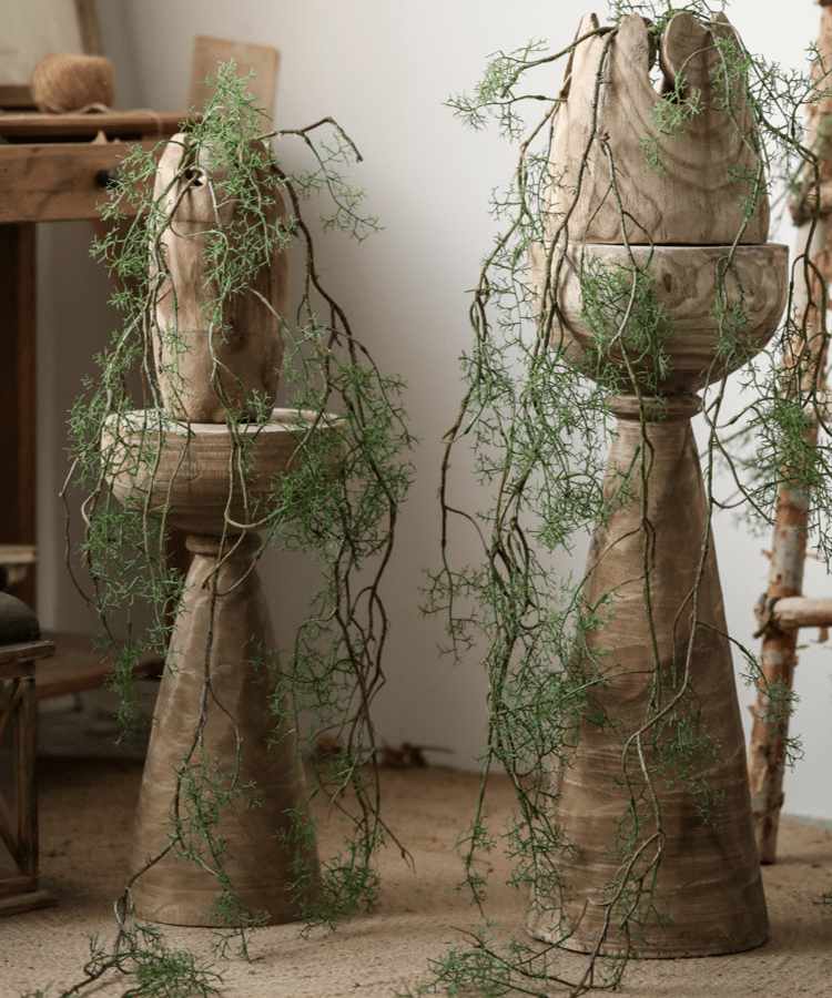 Artificial rattan vine decorative with myriad green strands, 55 in long RusticReach on Tampa Home & Garden Store