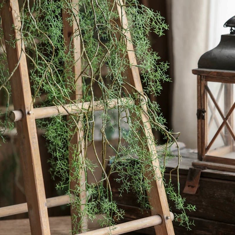 Artificial rattan vine with slender green strands, 55in long, RusticReach on Tampa Home & Garden Store