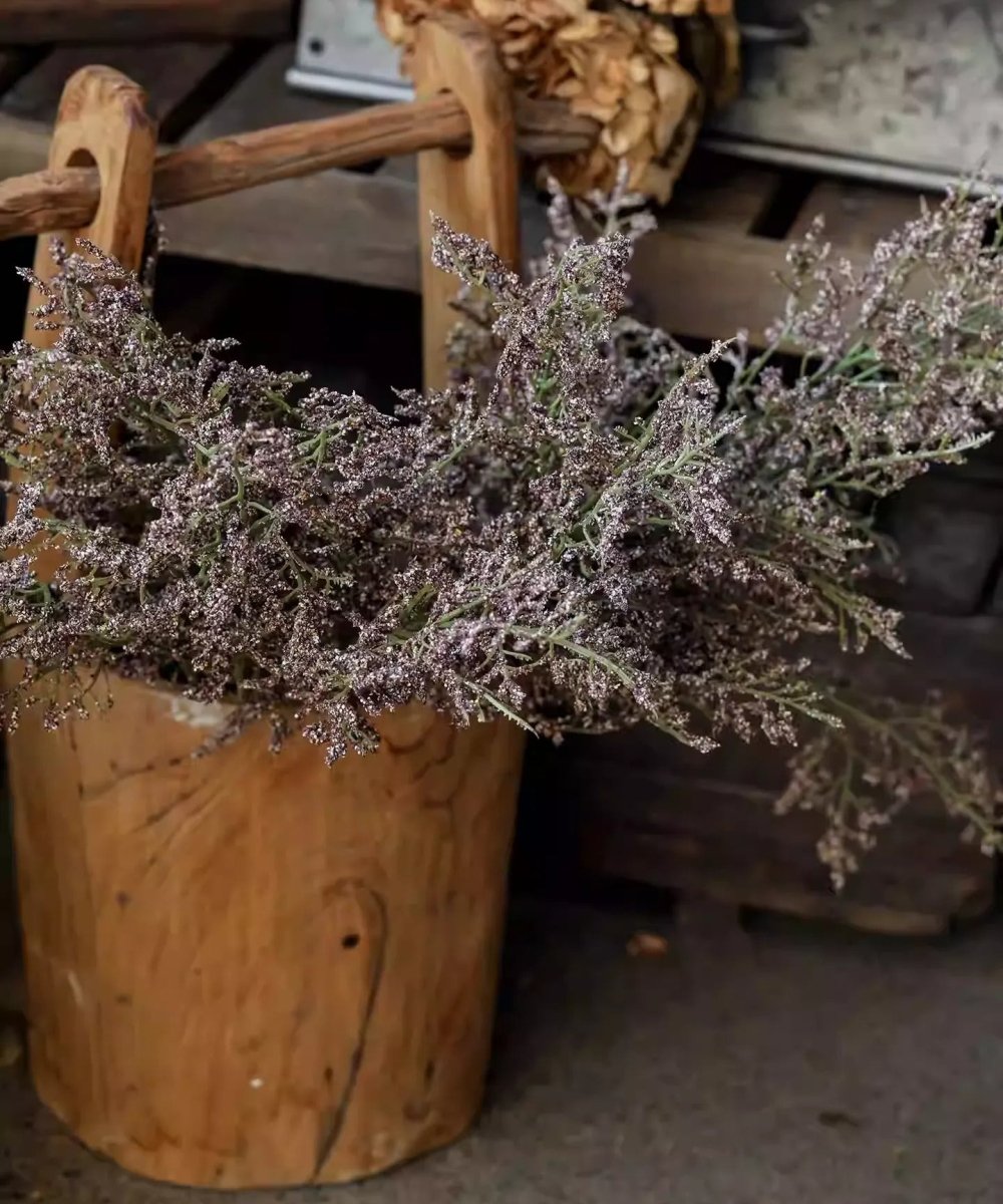 Wild Lavender Stem 29.1in flowering plant RusticReach; tall lavender sprigs in a rustic bucket on Tampa Home & Garden Store
