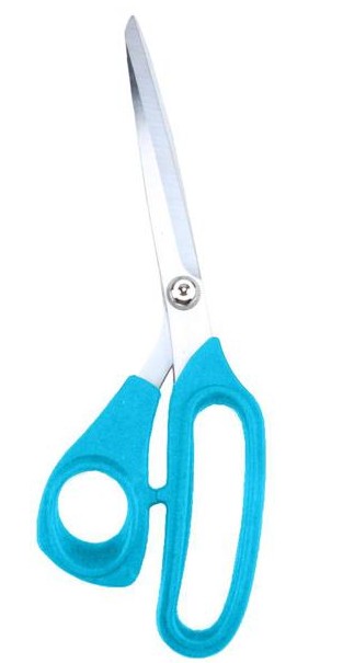 Ribbon Scissors 9.5in Thenestedfig blue ergonomic handles fabric scissors on Tampa Home & Garden Store