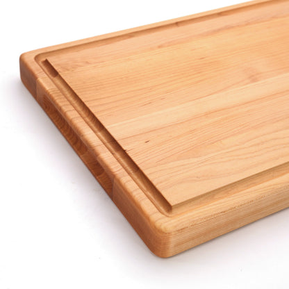 Cutting board 20x15 in thick flat-grain wood with juice groove, natural finish Refine Kitchenware on Tampa Home & Garden Store