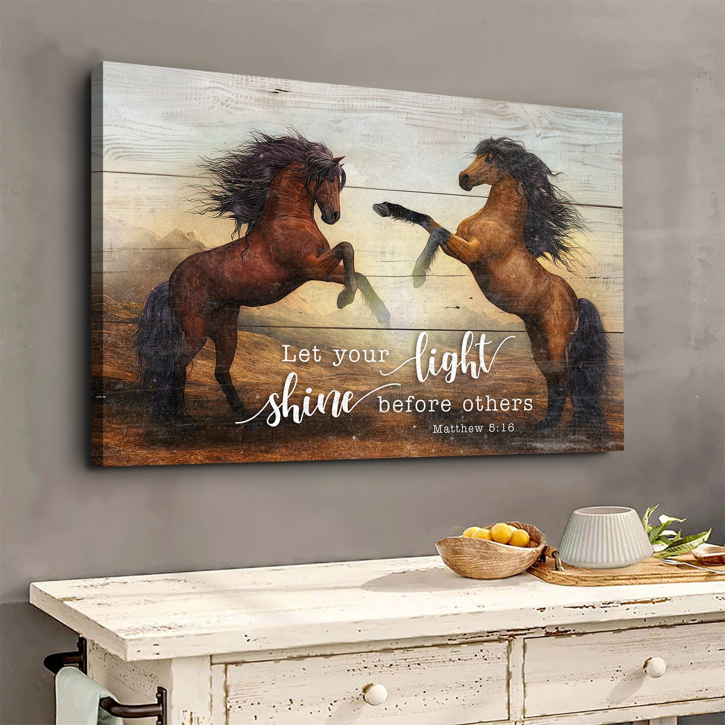 Canvas art faith sign Let Your Light Shine Before Others Matthew 5:16 Tailored Canvases on Tampa Home & Garden Store
