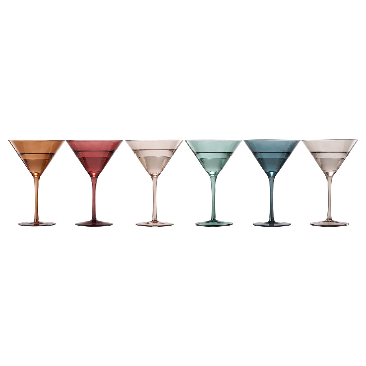 Tonal Martini Cocktail Glassware Set of 6