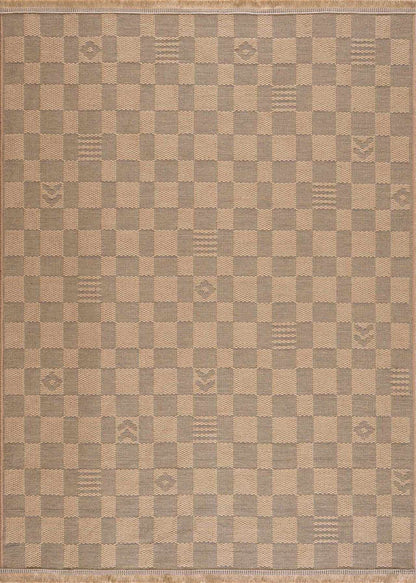 Nairi checkered washable jute rug from Boutique Rugs in beige and taupe on Tampa Home & Garden Store