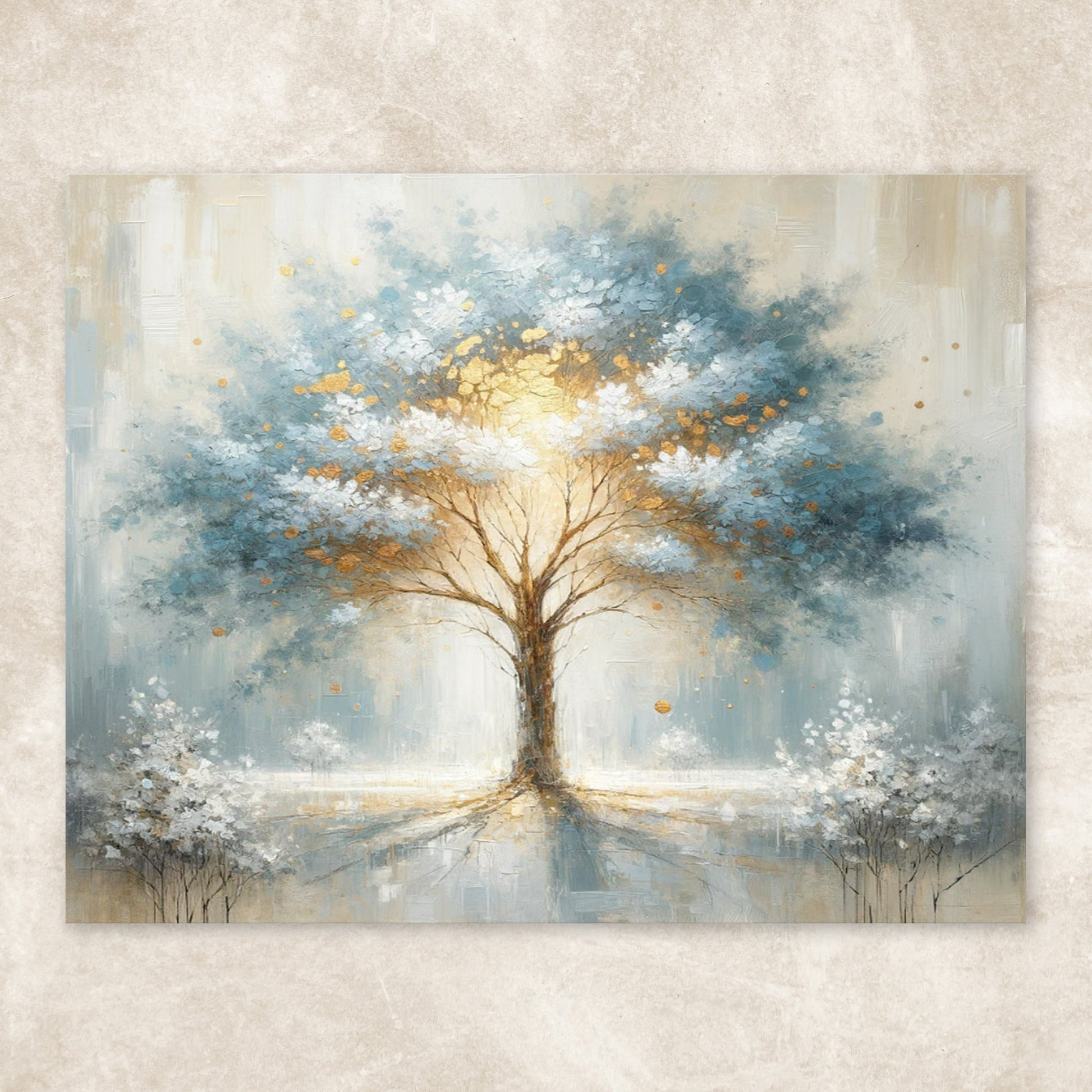 Canvas Print Mystic Tree Tailored Canvases bare tree with sky and gold accents on canvas on Tampa Home & Garden Store