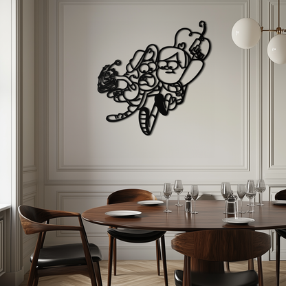 Mabel & Dipper Pines Metal Wall Art – Gravity Falls-Inspired Silhouette for Fans- KAF661 - Tampa Home & Garden Store