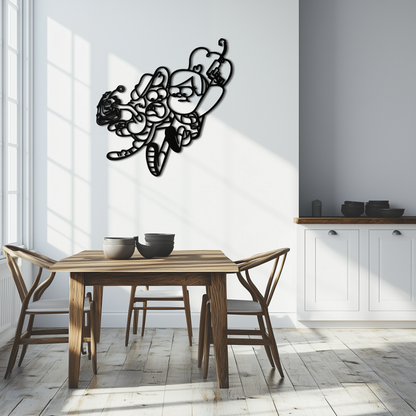 Mabel & Dipper Pines Metal Wall Art – Gravity Falls-Inspired Silhouette for Fans- KAF661 - Tampa Home & Garden Store