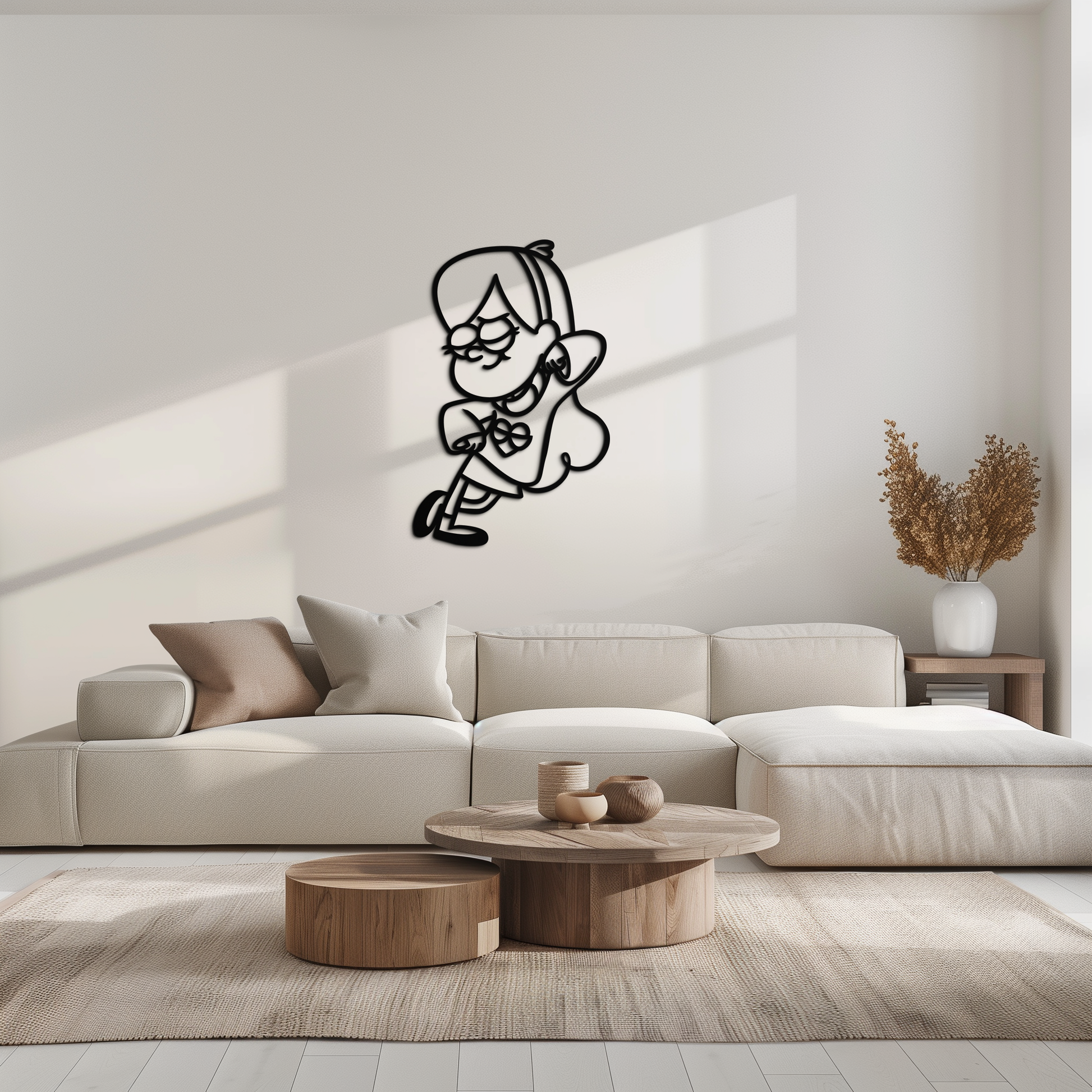 Mabel Pines Metal Wall Art – Gravity Falls-Inspired Playful Silhouette for Fans- KAF655 - Tampa Home & Garden Store