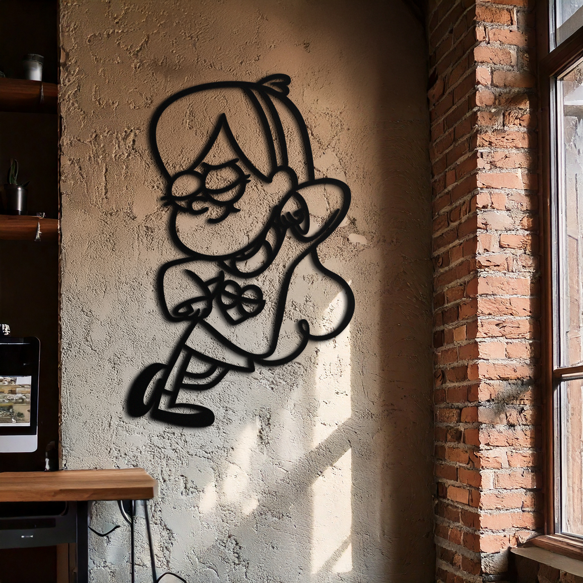 Mabel Pines Metal Wall Art – Gravity Falls-Inspired Playful Silhouette for Fans- KAF655 - Tampa Home & Garden Store