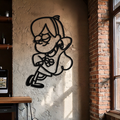 Mabel Pines Metal Wall Art – Gravity Falls-Inspired Playful Silhouette for Fans- KAF655 - Tampa Home & Garden Store