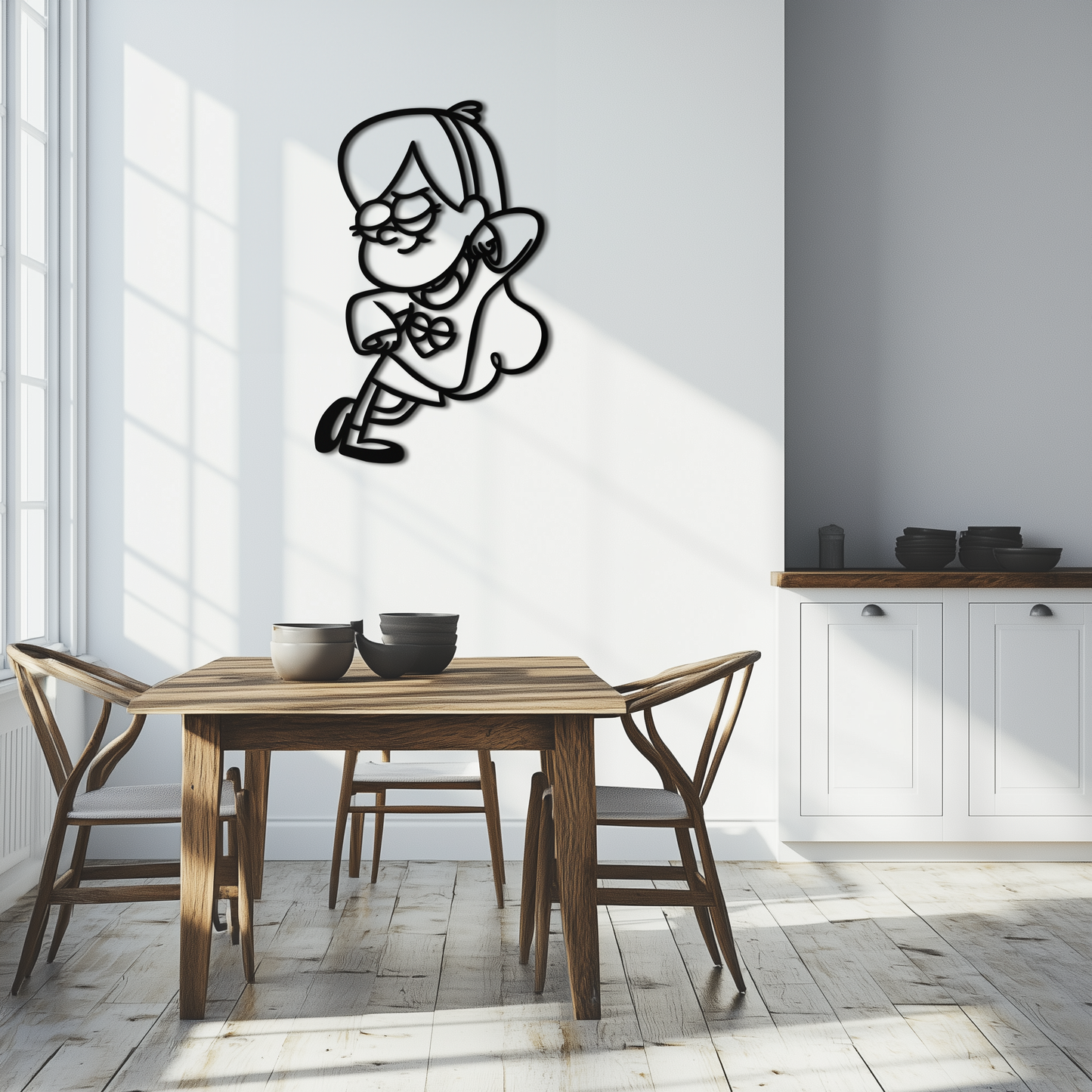 Mabel Pines Metal Wall Art – Gravity Falls-Inspired Playful Silhouette for Fans- KAF655 - Tampa Home & Garden Store
