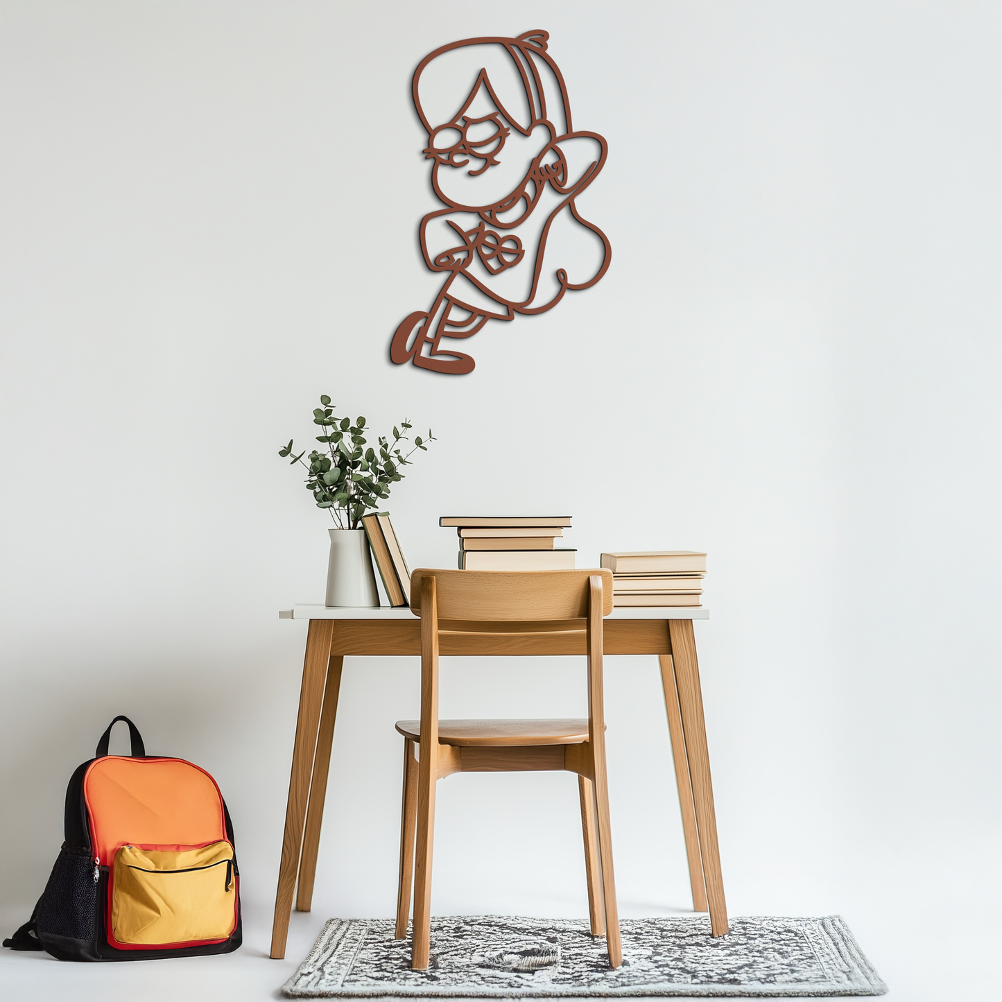 Mabel Pines Metal Wall Art – Gravity Falls-Inspired Playful Silhouette for Fans- KAF655 - Tampa Home & Garden Store