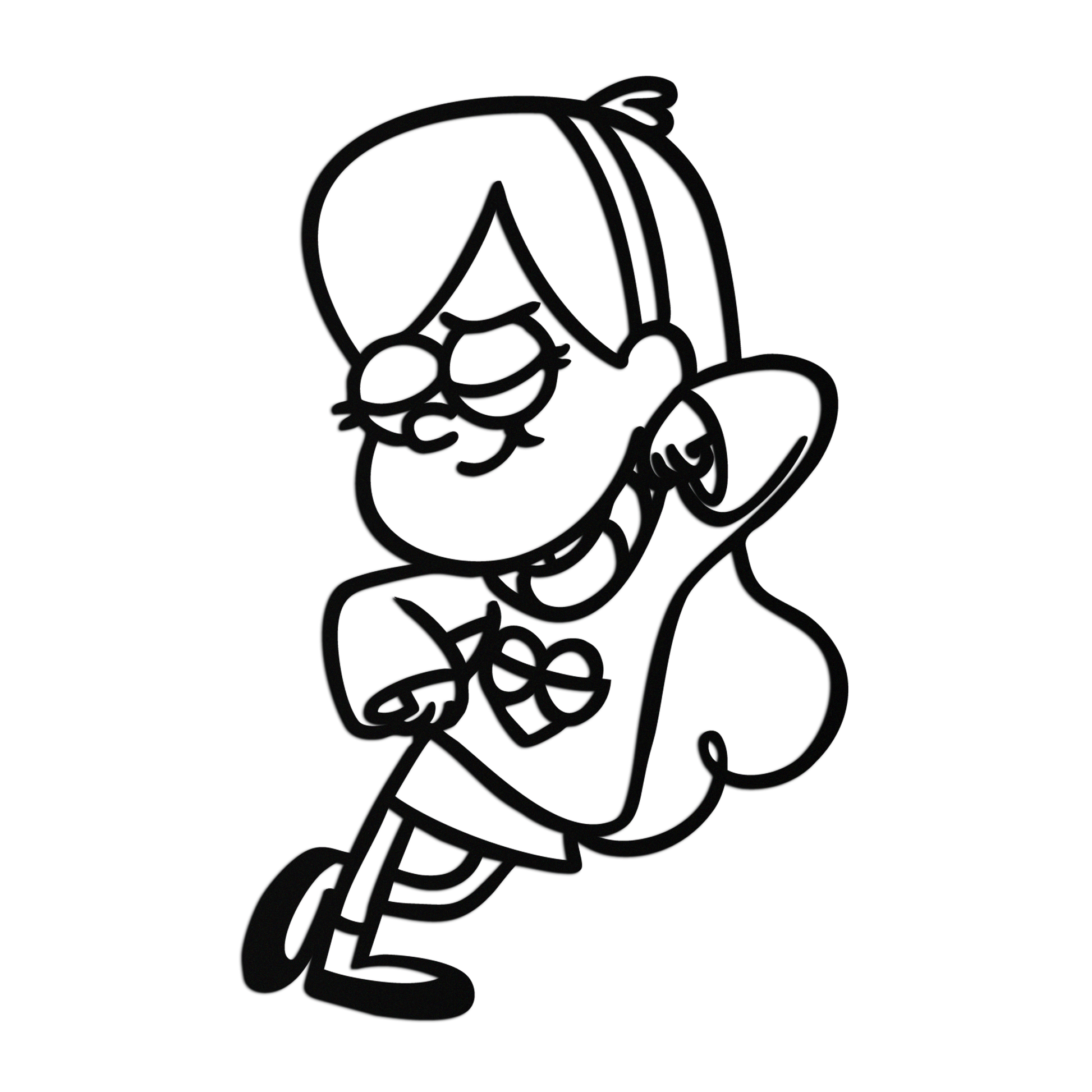 Mabel Pines Metal Wall Art – Gravity Falls-Inspired Playful Silhouette for Fans- KAF655 - Tampa Home & Garden Store