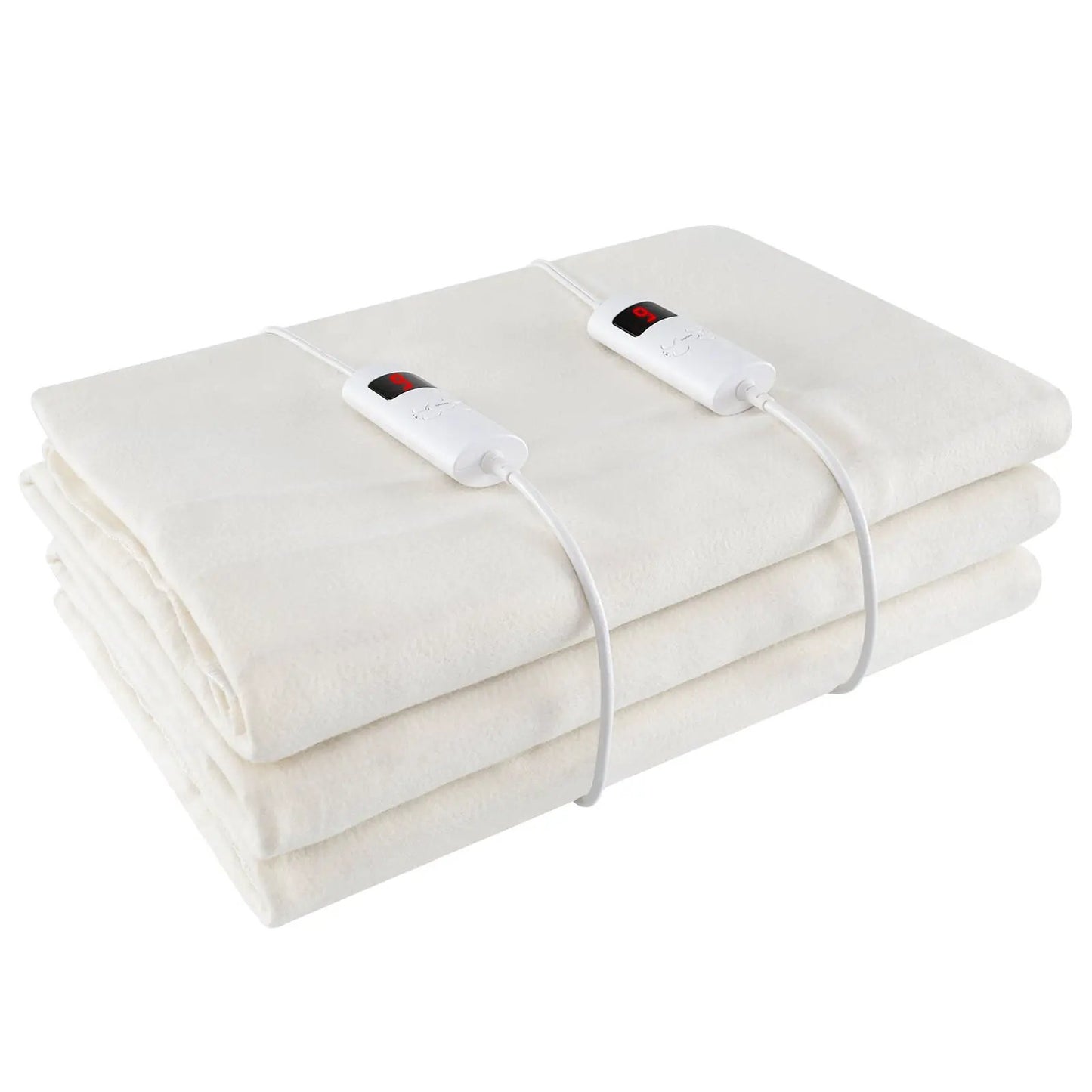 Electric Heated Mattress Pad Dual Controllers