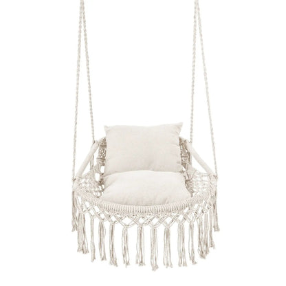 Macrame Swing Chair Hammock Chair with Cushions