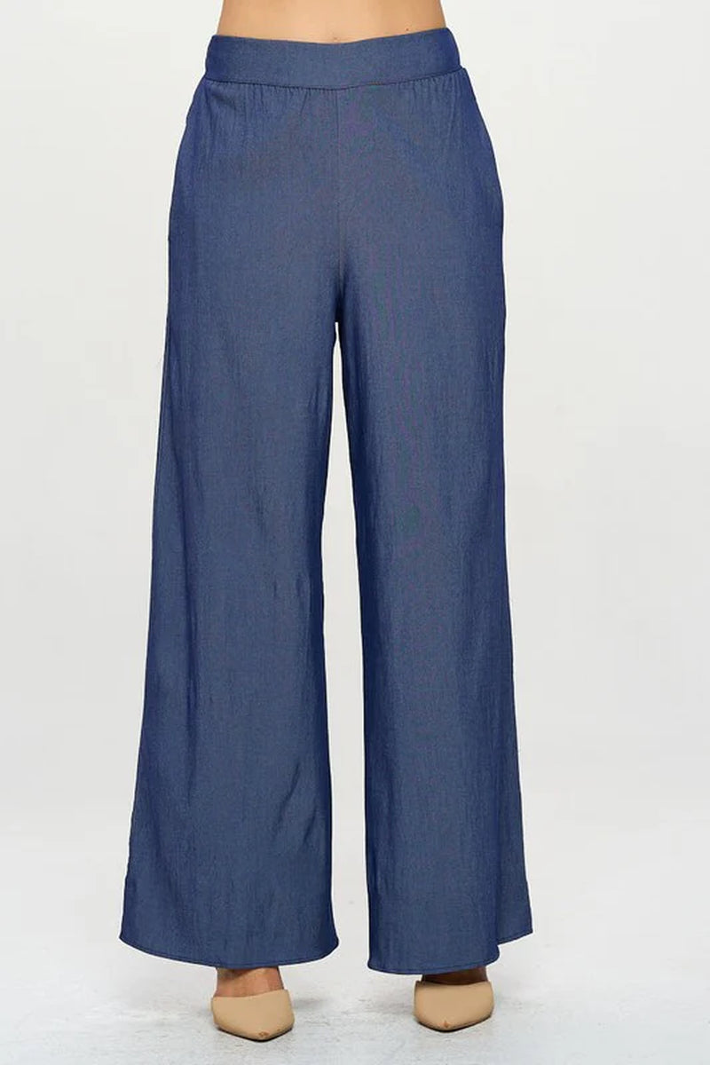 Made in USA Tencel Straight Leg Pants with Side Pockets - Tampa Home & Garden Store
