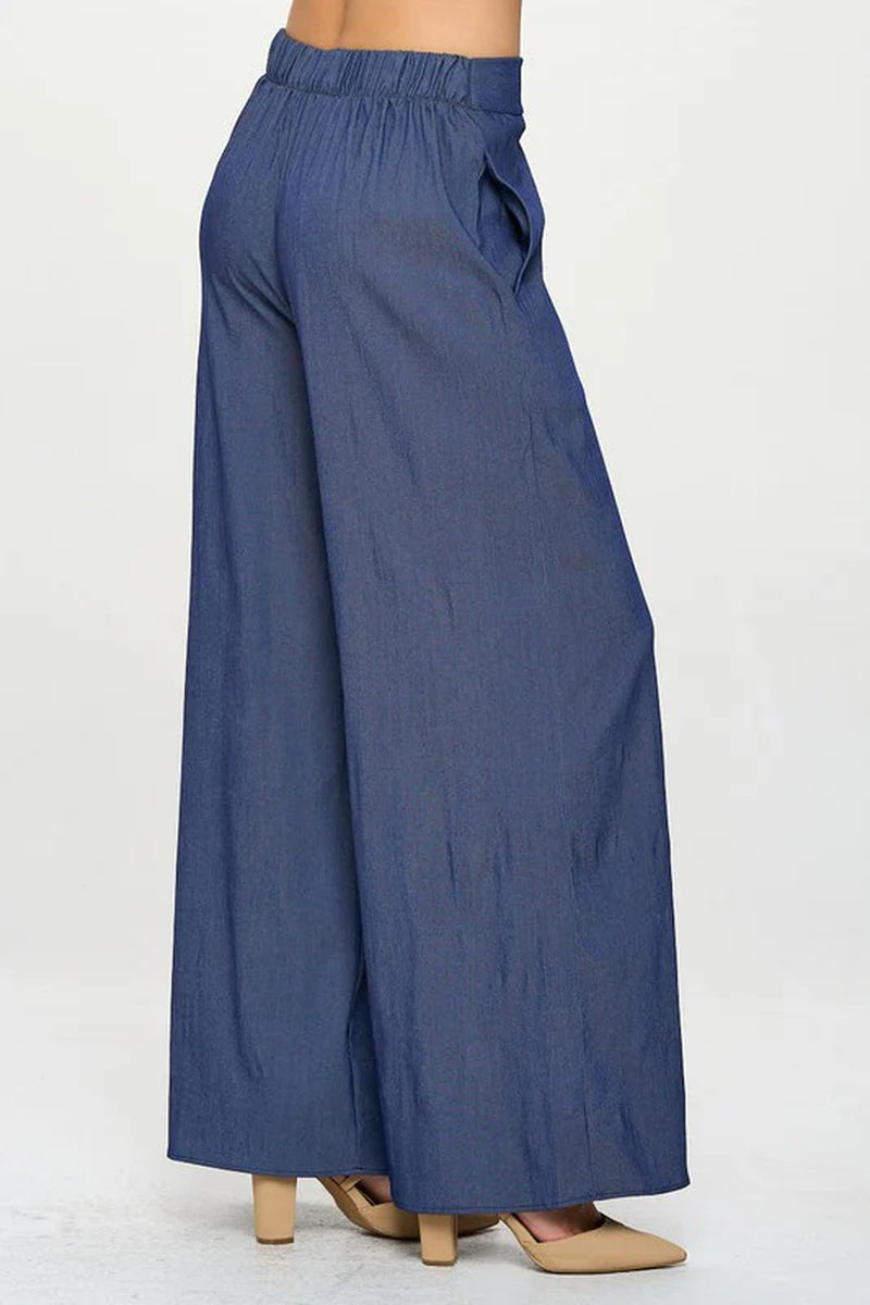 Made in USA Tencel Straight Leg Pants with Side Pockets - Tampa Home & Garden Store