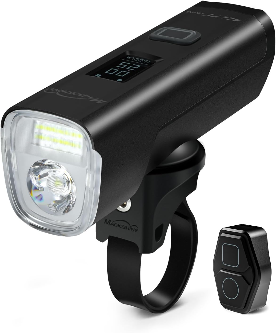 Magicshine ALLTY 1500S Bike Lights for Night Riding, Battery Replaceable | USB-C Rechargeable | Wireless &APP Control Compatible with Garmin/GoPro Mount for Road, MTB, Commuter Rider - Tampa Home & Garden Store