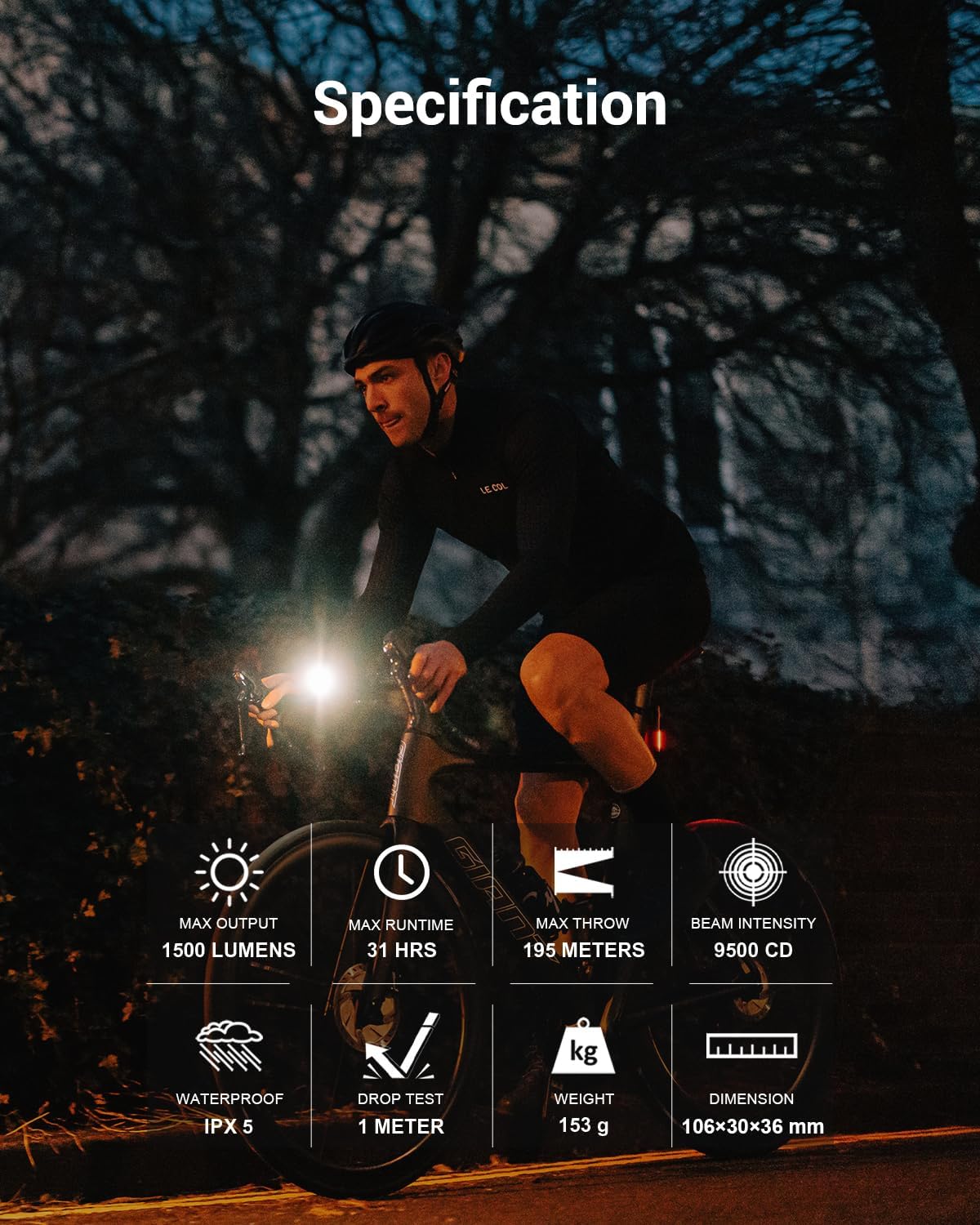 Magicshine ALLTY 1500S Bike Lights for Night Riding, Battery Replaceable | USB-C Rechargeable | Wireless &APP Control Compatible with Garmin/GoPro Mount for Road, MTB, Commuter Rider - Tampa Home & Garden Store