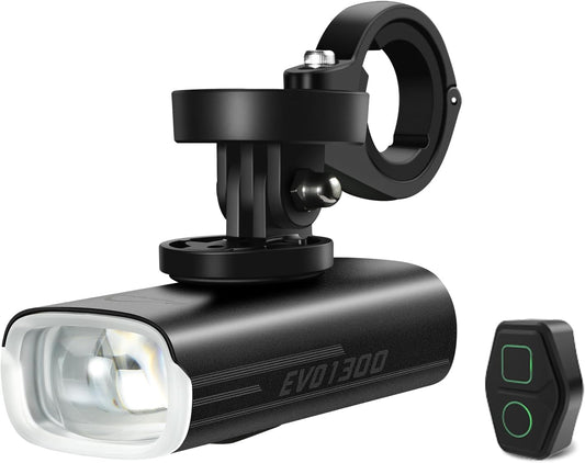 Magicshine EVO 1300 Bike Light with Remote Control, 1300 Lumens Waterproof Bicycle Headlight, USB-C Rechargeable Front Light for Night Riding - Tampa Home & Garden Store