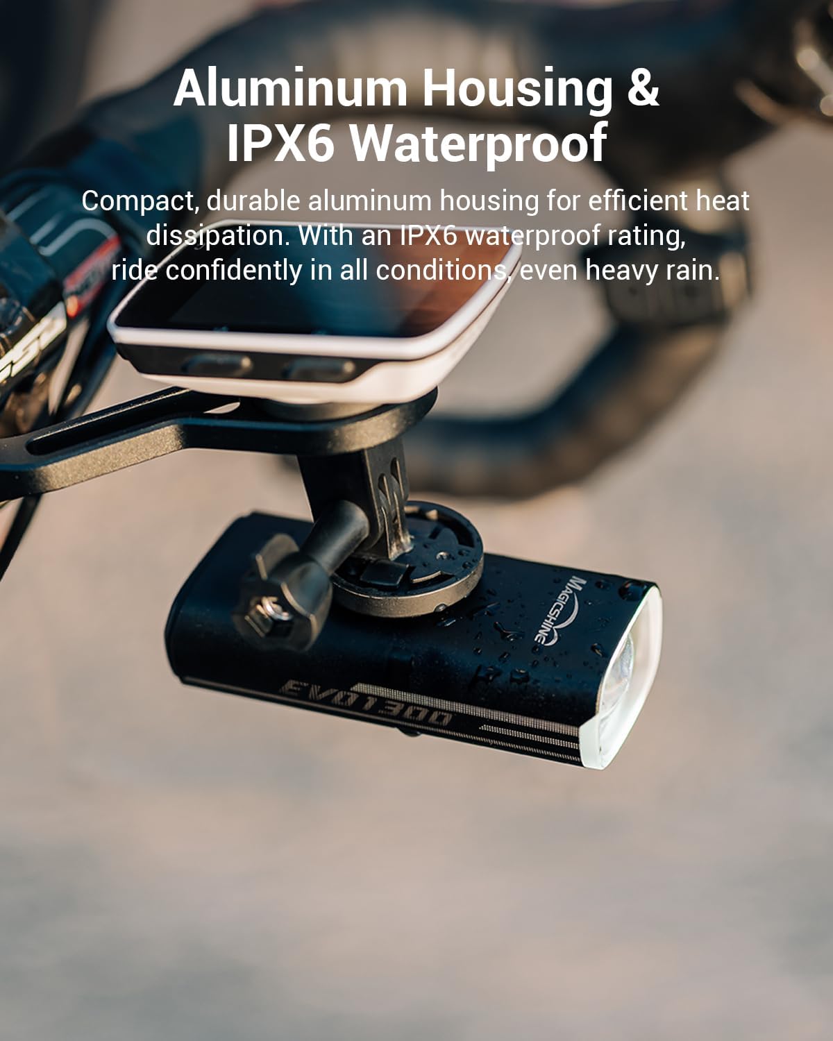 Magicshine EVO 1300 Bike Light with Remote Control, 1300 Lumens Waterproof Bicycle Headlight, USB-C Rechargeable Front Light for Night Riding - Tampa Home & Garden Store