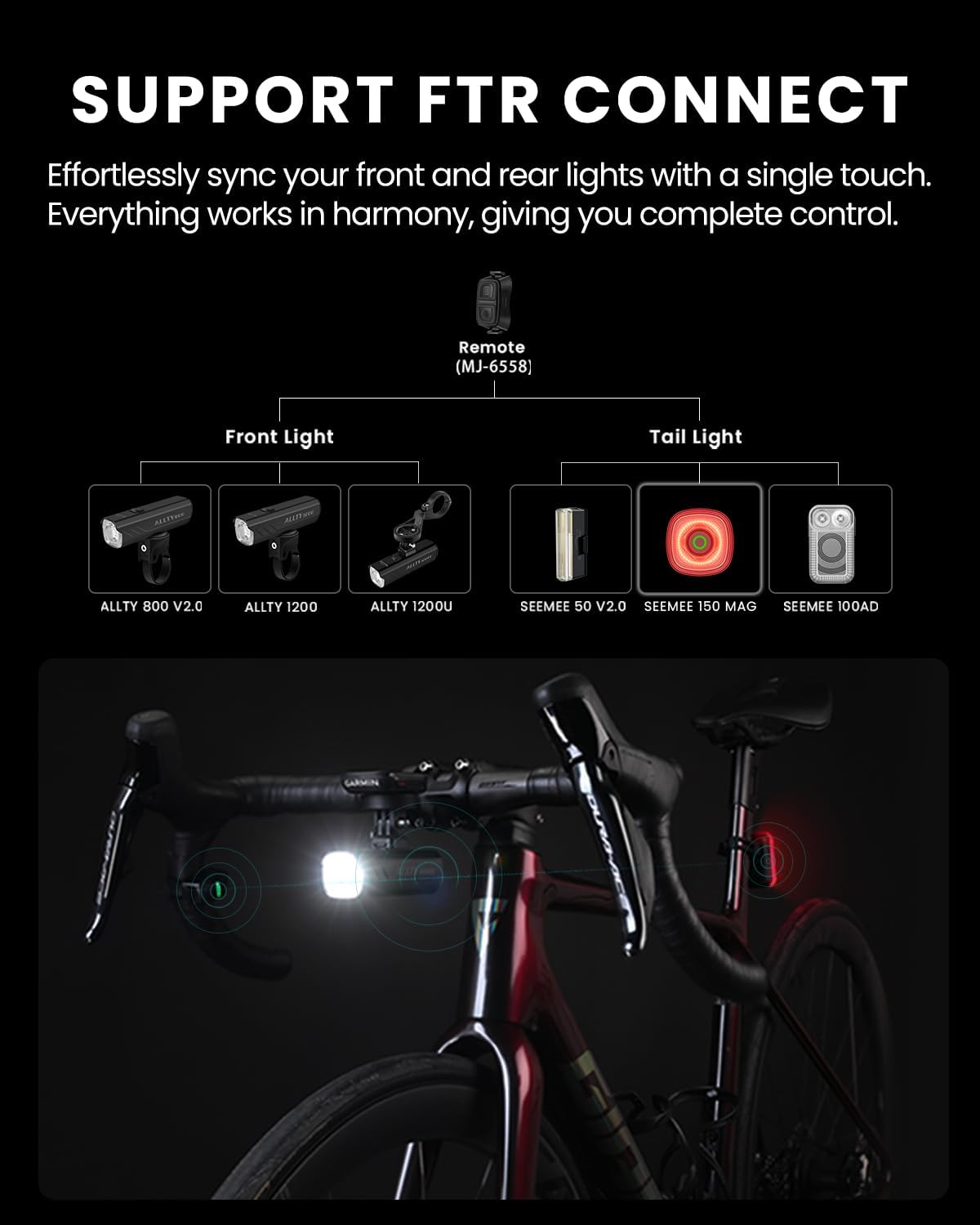 Magicshine SEEMEE 150 MAG Magnetic Rear Bike Lights,USB-C Rechargeable FTR LightSync Control Technology, IPX6 Waterproof Safety Rear Bicycle Lights, Best Bike Lights for Night Riding - Tampa Home & Garden Store