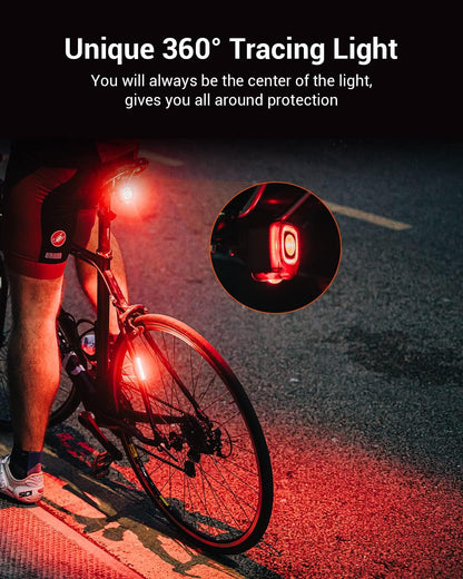 Magicshine SEEMEE 200 Rechargeable Bike Tail Lights,200 Lumens Max Output,360° Visibility Bicycle Lights, Smart Brake Sensor IPX6 Waterproof Rear Bike Lights 5 Modes for Road Urban Cyclists - Tampa Home & Garden Store